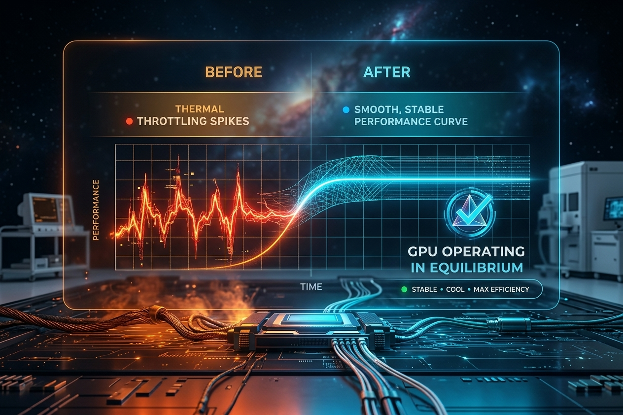 CARDIAC-PURR thermal performance — before vs. after